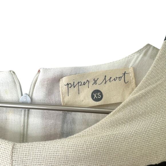 Piper & Scoot Striped Short Sleeve Cotton Midi Eleanor Dress Size XS - Picture 4 of 13